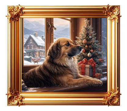 10 Festive Magnets with a Custom Pet Portrait!