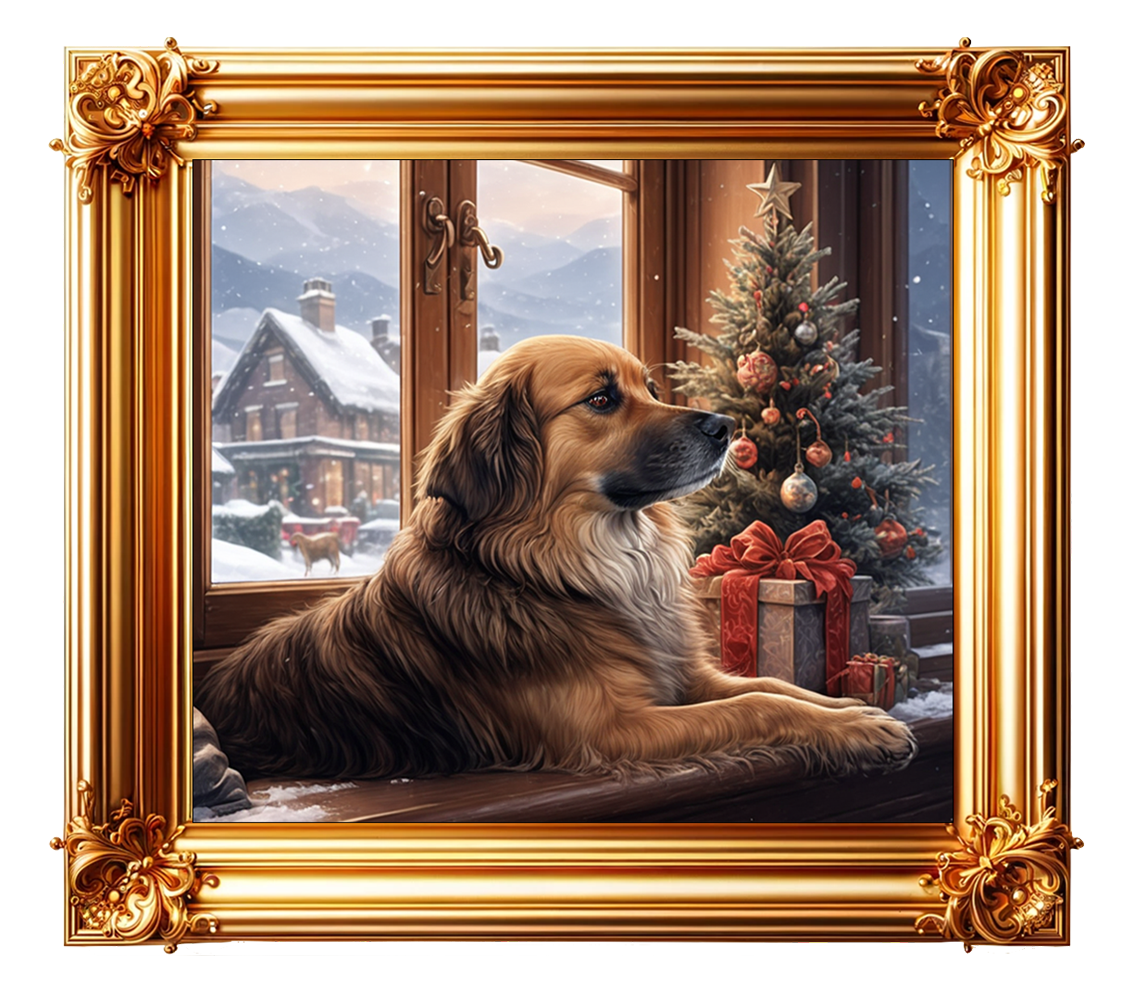 10 Festive Stickers with your Pet's Portrait!