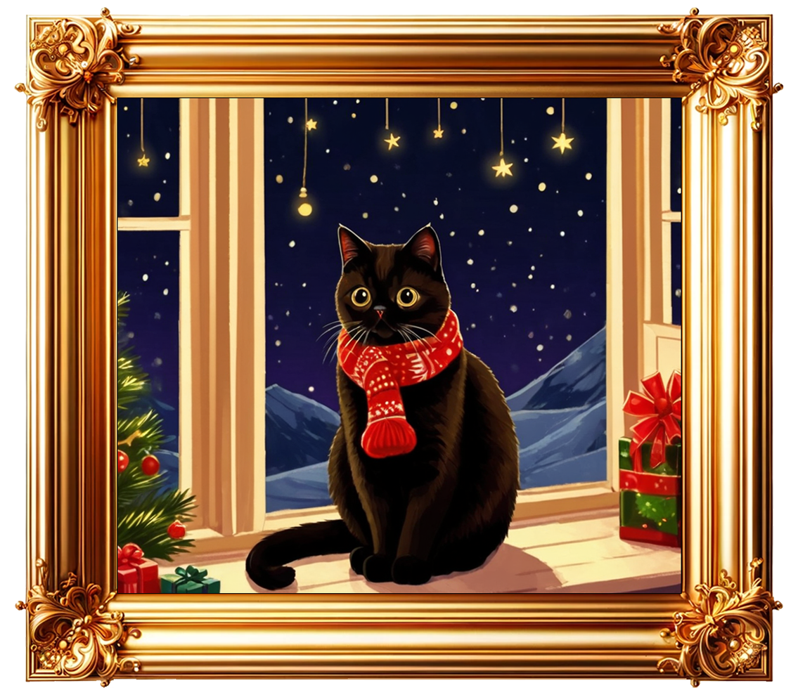 10 Festive Stickers with your Pet's Portrait!