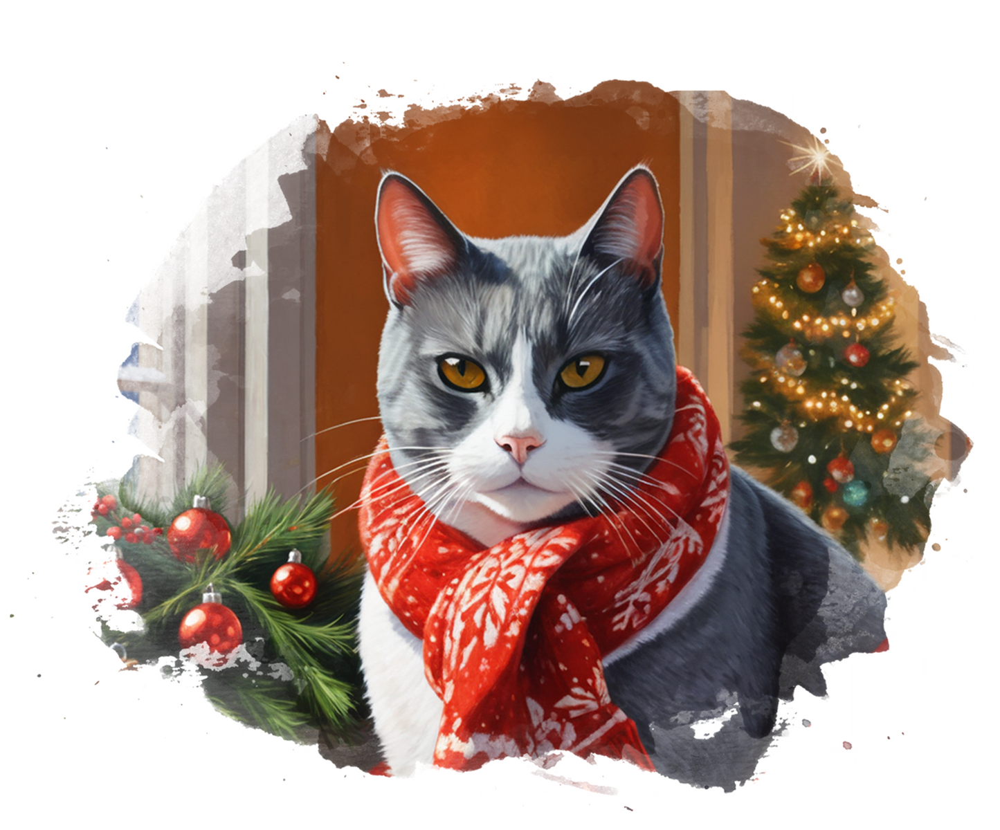 10 Festive Stickers with your Pet's Portrait!